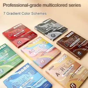 Skin Tone Gradient Colors Acrylic Marker Pen Set , Solve Skin Color Selection Problem, Multiple Color Options for Artists, Students, Artwork & School Supplies, Versatile Drawing Pens Artist Bundle
