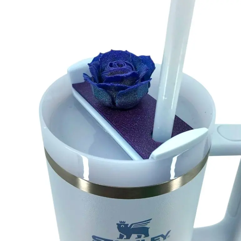 Pretty Rose Tumbler Topper 3d Print