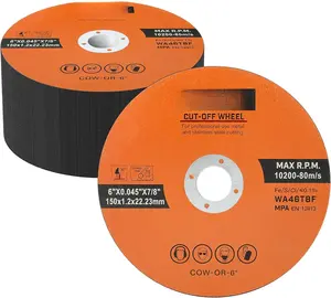 6 Inch Cut Off Wheels 6" x 0.045" x 7/8"  Wheels for  Grinders  Discs 50 Pack