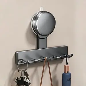 No Drill Suction Cup Kitchen Hook, Multifunctional Cabinet Wardrobe Storage Rack, Punch-Free Kitchen Cup Holder Organizer
