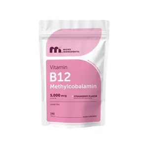 Micro Ingredients Vitamin B12 5000mcg | Methyl B12 Active Form – 240 Chewable Tablets Healthcare Dietary