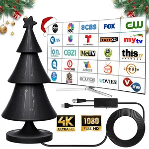 TV Antenna Digital for Smart TV HD Antena Indoor 4K Digital TV Antenna 360° Signal Amplified Strong Magnetic Base Indoor TV Antenna for Easy Long Range Reception Installation TV Antenna For Local Channels summervibes