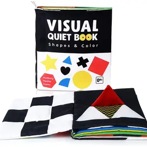 Beiens High Contrast Black and White Baby Book - Touch and Feel Crinkle Sensory Toy - Visual Stimulation Interactive Montessori Toys for 0-12 Months Infant Newborn - Easter Basket Stuffers Shower Gift beiens