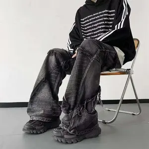 Black American Street Oversized Jeans