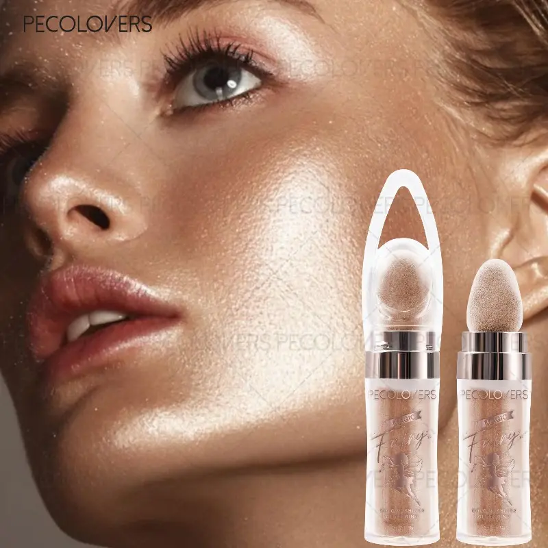 1PC Multi Colored Glitter Highlighter Stick, Brightening Facial Highlights, Durable for Daily and Party Makeup, Natural Luster, Facial Cosmetics