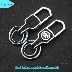 1 Pcs Metal Leather Car Emblem Keychain, Buick Specific Interior Accessory, Durable Automotive Decoration, Perfect Gift for Car Enthusiasts