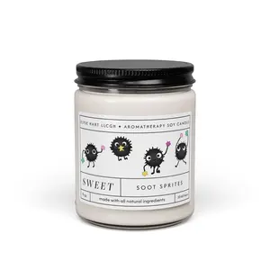 Soot Sprite Soy Candle, Studio Ghibli Anime Gift, Aromatherapy