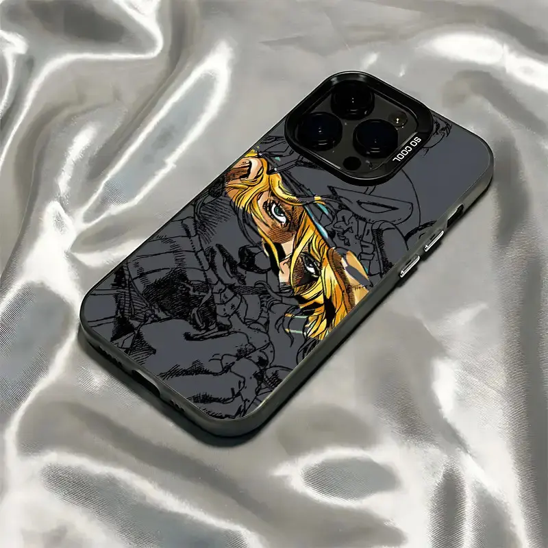 Gyro Zeppeli Jojo Steel Ball Run Shockproof Plastic Smartphone Cover, Anti-Drop Frosted Back Handheld Accessory for iPhone 16,15,14,13,12,11 Pro Max,X,XR,XS Max,8,7 Plus Devices