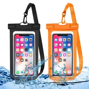 4 Piece Waterproof Phone Pouches Cover Smartphone Touch Screen Compatible, Diving Swimming Beach Travel Rainy Day Use, Transparent Sealed Case