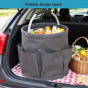 One Basket, Many Uses! Foldable Storage Basket, Outdoor Camping Picnic Basket, Bathroom Toiletry Organizer, Multifunctional Home Tool Basket, Shower Caddy
