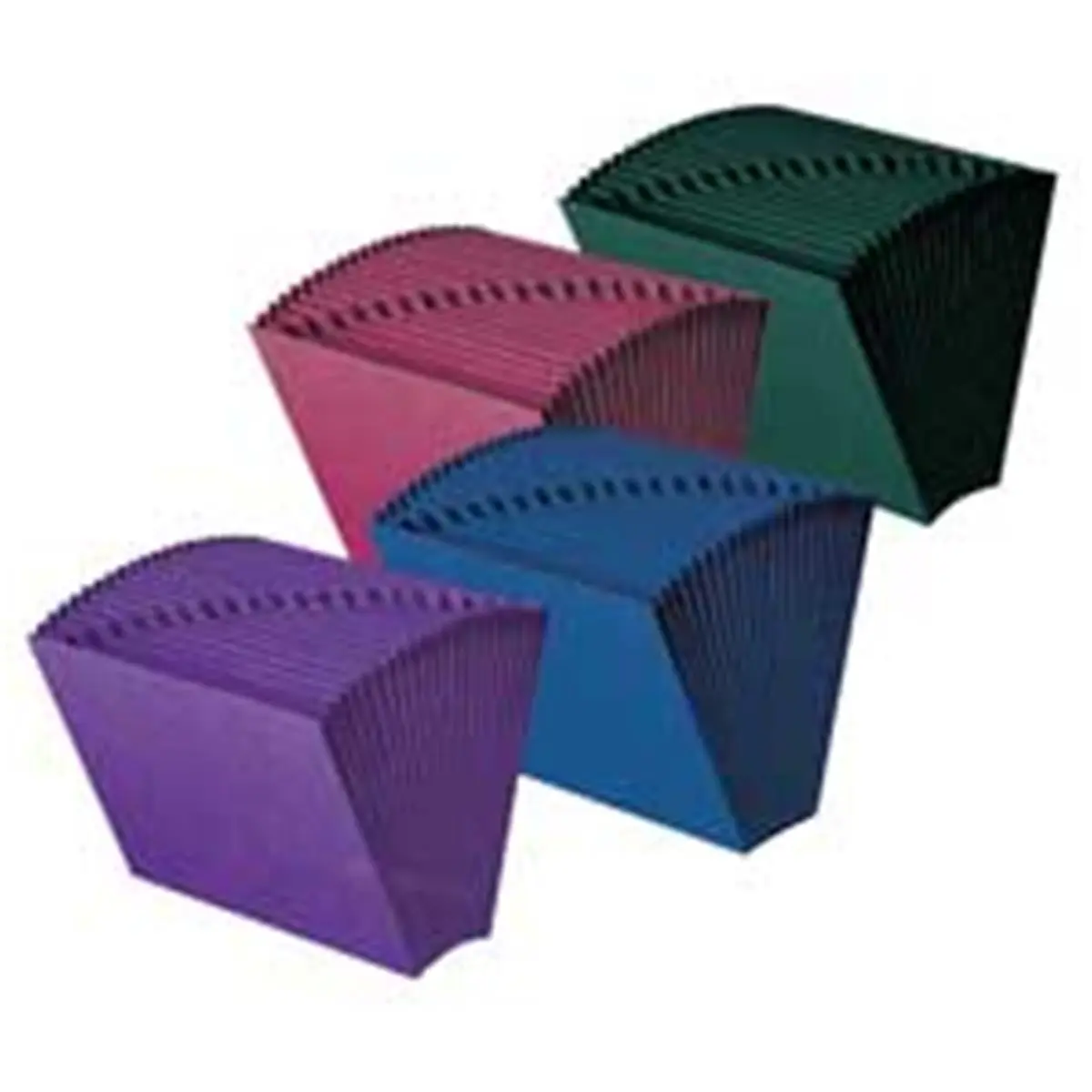 Smead Manufacturing Company 21-Pocket Flapless Expandable File Folder, Office Filing Supply with 7/8 Inch Dividers for Letter-Size Documents, Teal Storage Solution, Expandable Folder