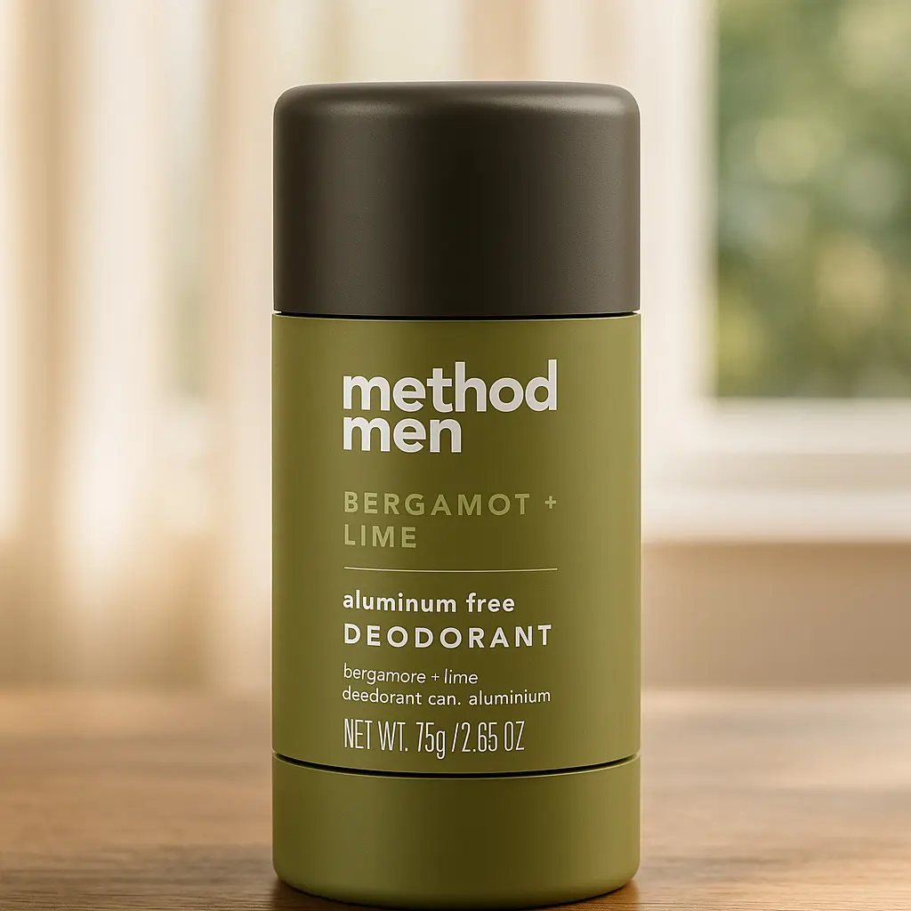 Method Men Aluminum-Free Male Deodorant, Bergamot + Lime Scent, Long Lasting for All Skin Types, 2.65 oz, 2-Pack