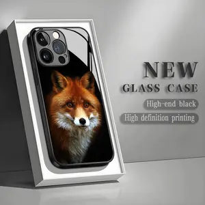 Phone Case - Tempered Glass Phone Case Featuring a Cartoon Fox Design, Compatible with Various for iphone17 17Air 16 Pro 15 Promax 14 Plus 13 12 11, Available in Black And Suitable for All Genders