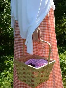 Gingham Skirt | Orange