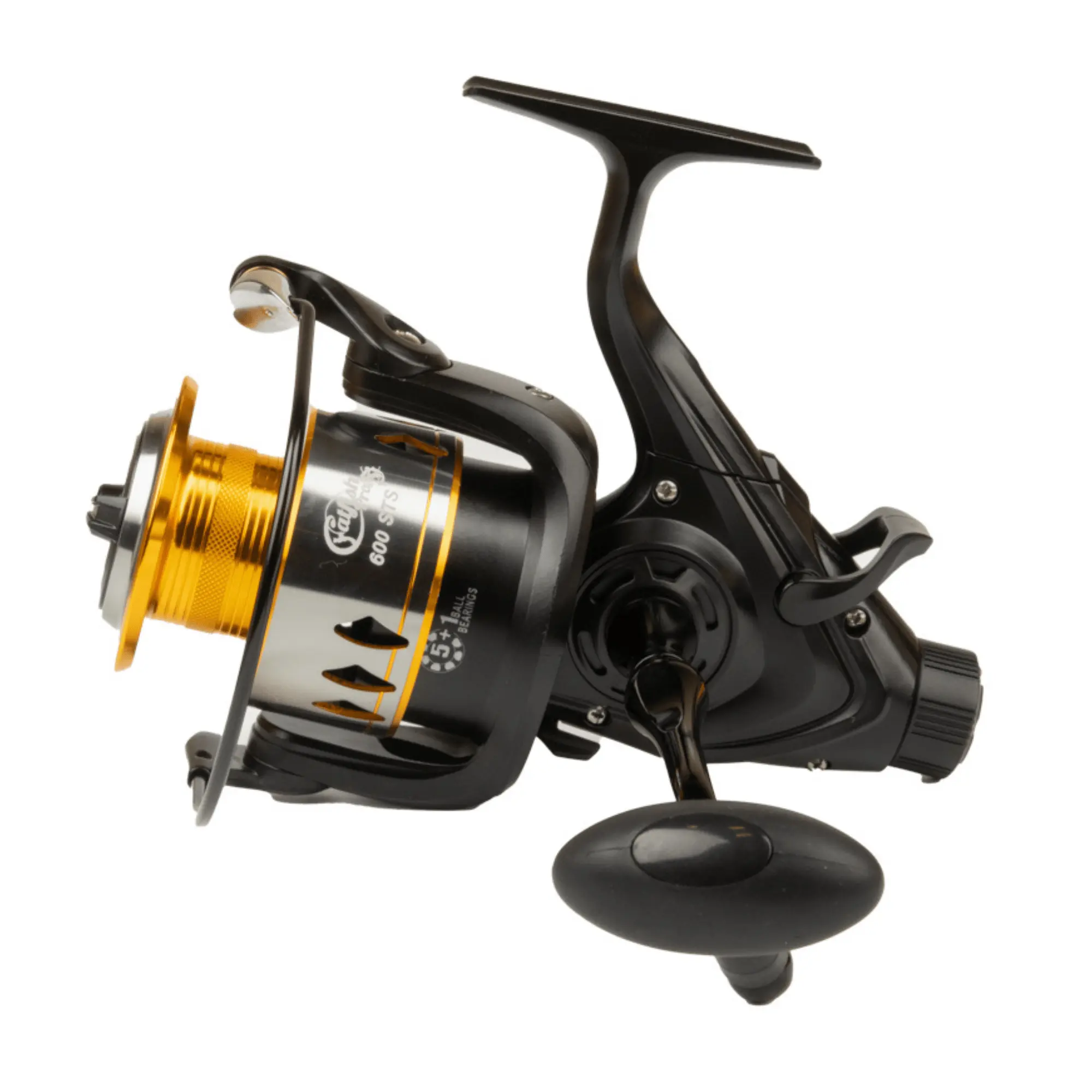 Catfish Pro Tournament Series 600STS Durable Lightweight Catfishing Spinning Reel - Aluminum Spool, Brass Gears, Ambidextrous (Left Handed/Right Handed) EVA Knob, Ball Bearing System, 22-LB Drag, Rod Reel