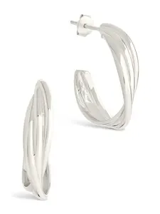 Sterling Silver Monique Twisted Stud Earrings