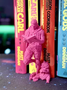 Dungeon Crawler Carl, Princess Donut book insert, Reading Carl Statue, Book Nook Decor, Book Lover Gift, Fantasy Shelf Decor