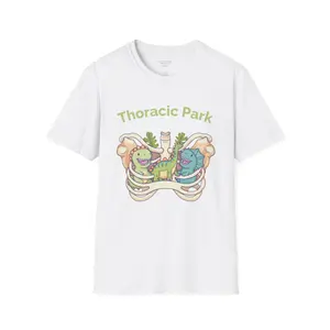 Thoracic Park Shirt - Funny Dinosaur Pediatrics Rib Cage Anatomy Pun T-Shirt for Doctors, Nurses, Med Students  Healthcare Workers