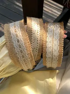 1PC Vintage Cotton Linen Lace Wide Band Hairband, Handmade Floral Design Headband for Women, Summer Travel Accessory