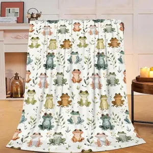1pc Frog Blanket Super Soft Comfortable Cute Frog Blanket Plush Bedding Decorative Blanket Frog Gift Suitable For Men And Women