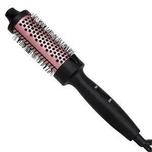 Thermal Brush, 1.5 inch Heated Round Brush with Detachable Head,200°C Heat Protection Frizz Free Shine, Easy to Create Blowout Look Salon Results at Home,Electric round brush,Anti-frizz hair brush,Professional hair styling brush,Hair straightening brush