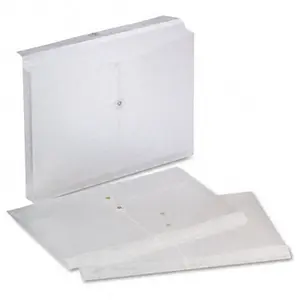 212 MAIN Esselte Pendaflex Expandable Poly String & Button Booklet Envelope, 14.5x9 in Blue, 3-Pack, 1 in, Side Load, Translucent View, Office Stationery Supplies