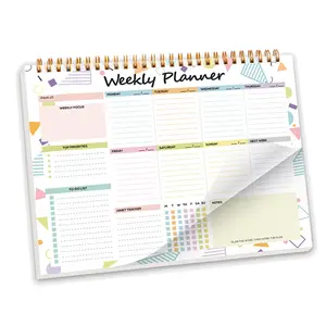 B5 English Weekly Plan Loop Book, Daily Check in Time Life Record Book, Meal Management Book, Daily Plan This week's plan manual includes daily checklist, habit tracking table, and diary