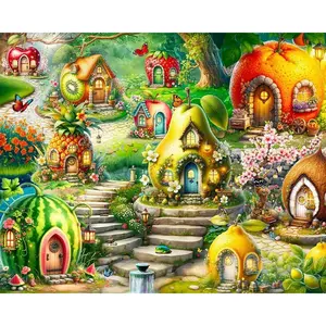 Fruitful Dream Village 500 Piece Jigsaw Puzzle for Adults
