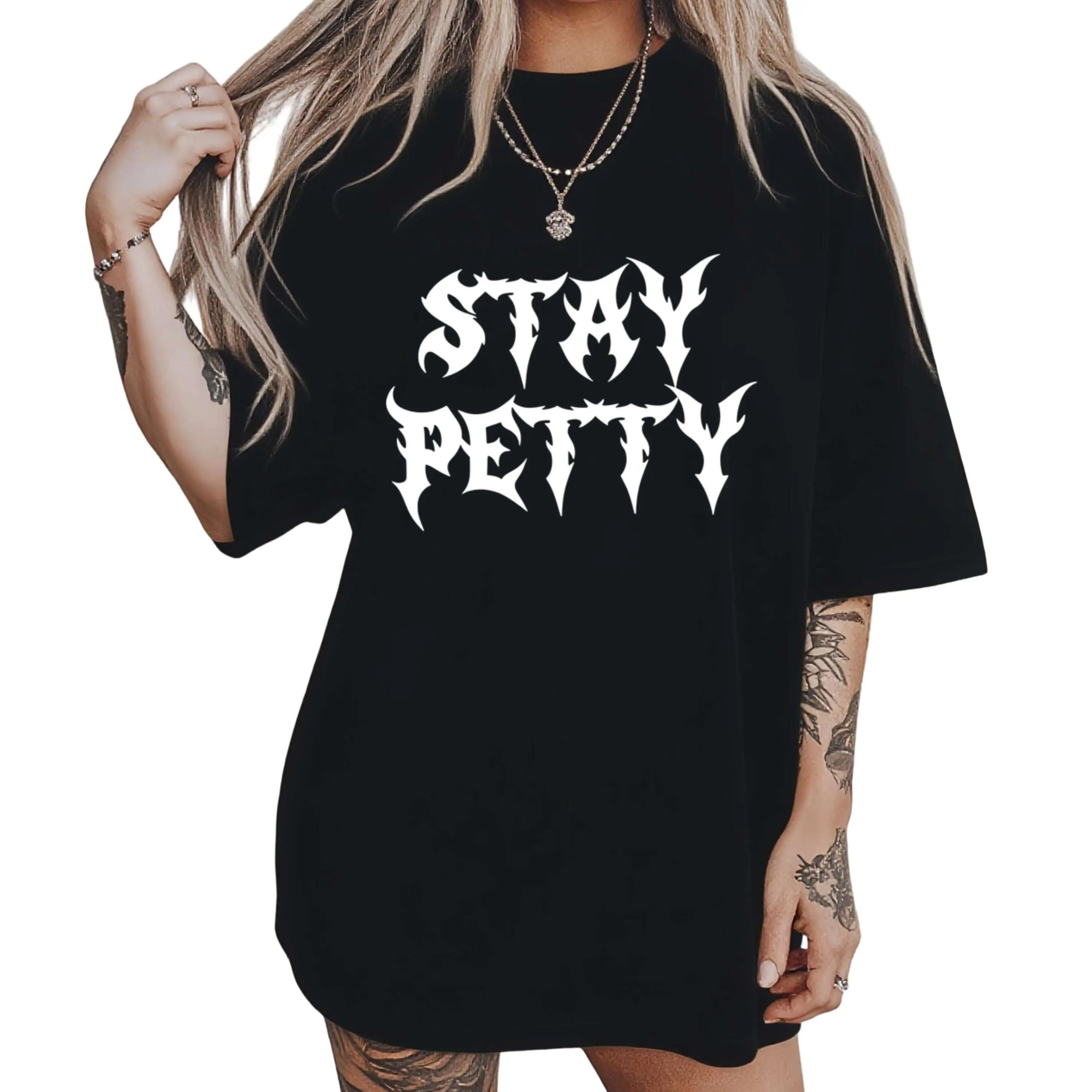 Stay Petty  Shirt, Funny Sassy T-shirt, Sarcastic Attitude Graphic Tee, Alt Fashion Clothing, Petty Queen Outfits