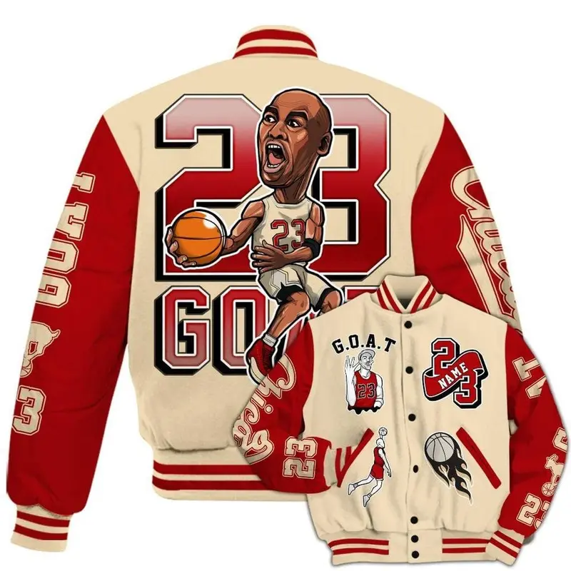 Dunk Low Strawberry Waffle Varsity Jacket - Legend GOAT Basketball Varsity Jacket, Baseball Jacket, Varsity Style Jacket, Unisex Sport Streetwear