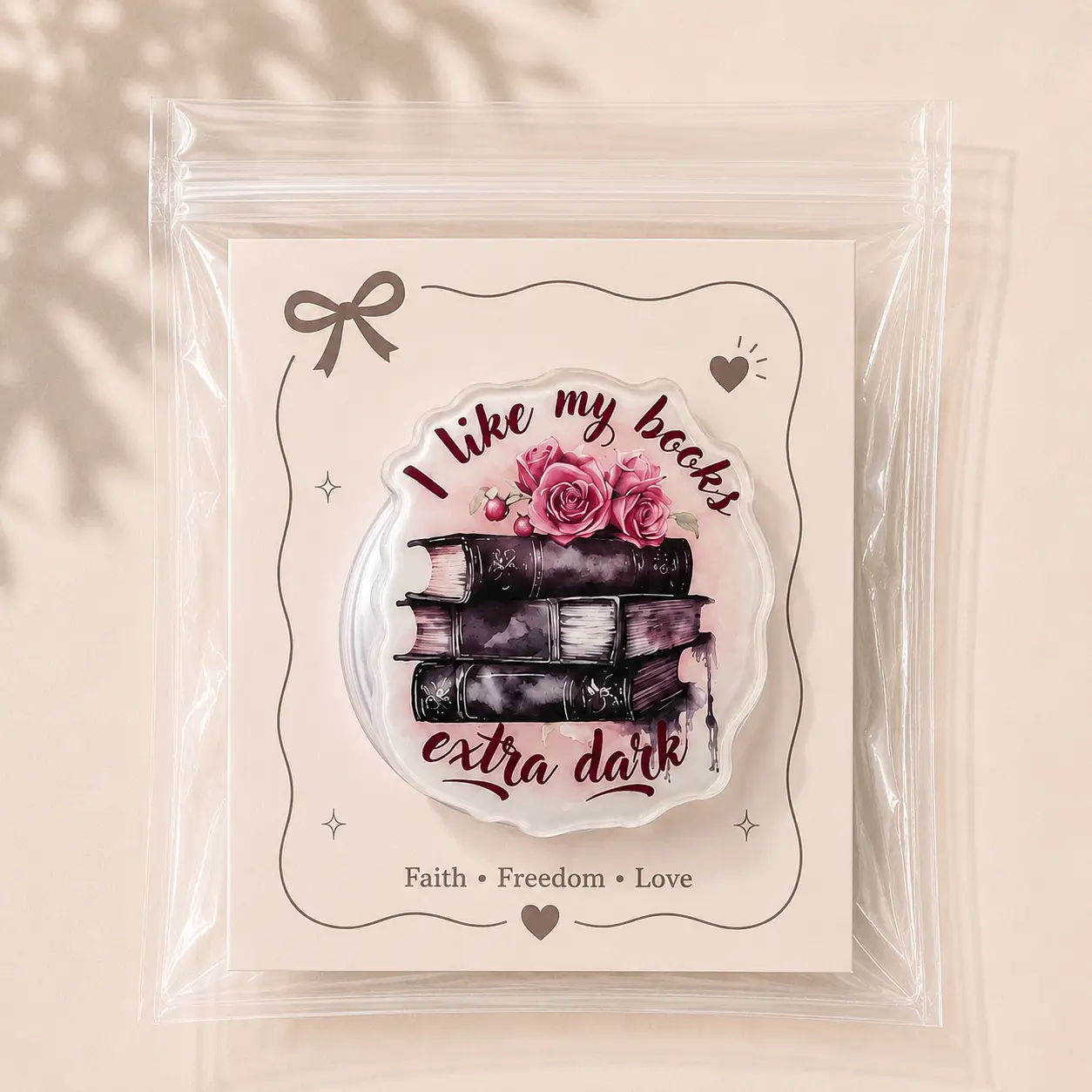 Romance Roses and Ruined Sleep Magnetic Phone Grip Bookish Aesthetic