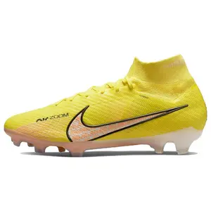 Nike Mercurial Superfly 9 Elite FG Soccer Cleats for Men and Women with Round Logo and Firm Ground Studs for Natural Grass Trending Shoes, House White Official Shoes to Get / Maison Mihara