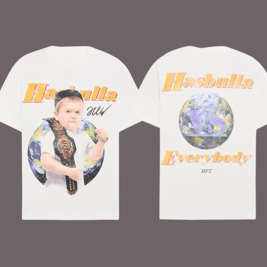 UFC Men's Hasbulla Vs Everybody T-Shirt, Combat Sports Design, Gift For UFC Fans, Menswear