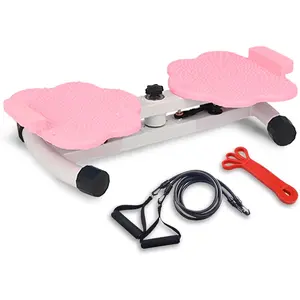 Waist Twister Board With Resistance Band - 360 °   Rotating Waist Twisting Machine For Core Workout Abdominal Fat Loss, Noiseless Ab Twister Machine, 330 Lbs Weight Capacity Gym Equipment