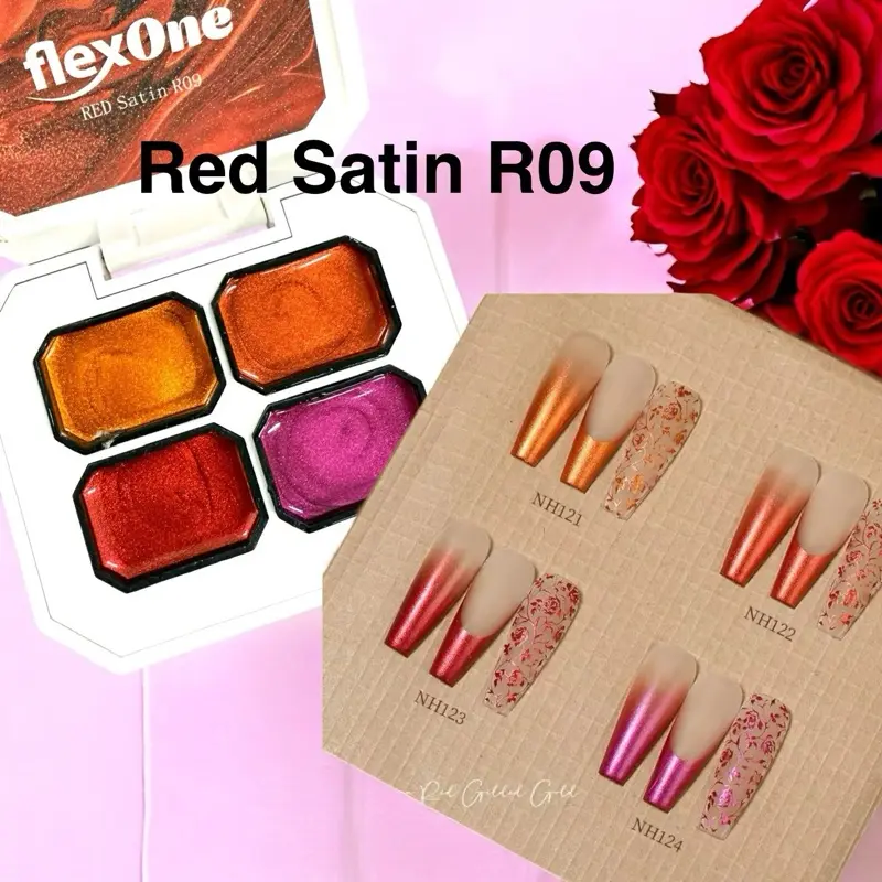 Set Red Satin 4 colors