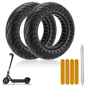 Solid Rubber Tire 10x2.5 Inch For Ninebot Segway Max G30 G30p G30lp Electric Scooter  60/70-6.5 Explosion-proof Double Shock Absorption Front/rear Replacement Accessories 2pcs