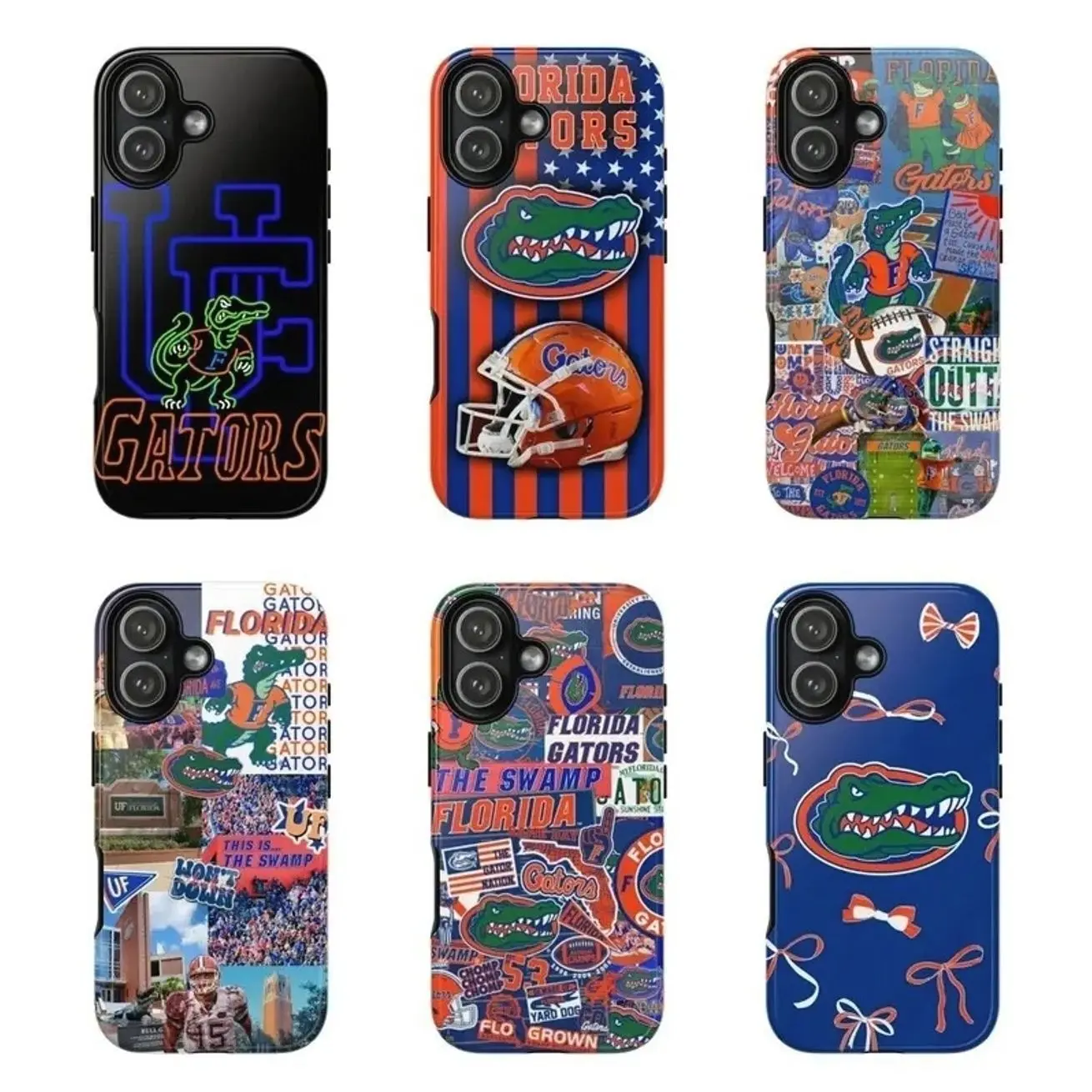6 Styles Fl0.rida G@t0rs C0.l.lege Futball Phone Case, Sport Case, Compatible with iPhone X, 11, 12, 13, 14, 15, 16, 17 & more