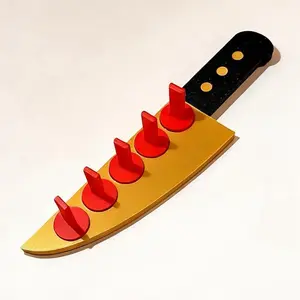 Novelty Knife 5-Nail Tip Display - Gold