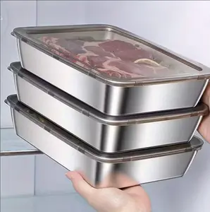 Stainless Steel Lunch Box 6-Pack with Free Seal, Leakproof, Lid Food Container, Reusable Food Storage Container for Travel and Work, Dishwasher Safe, Freezer Safe