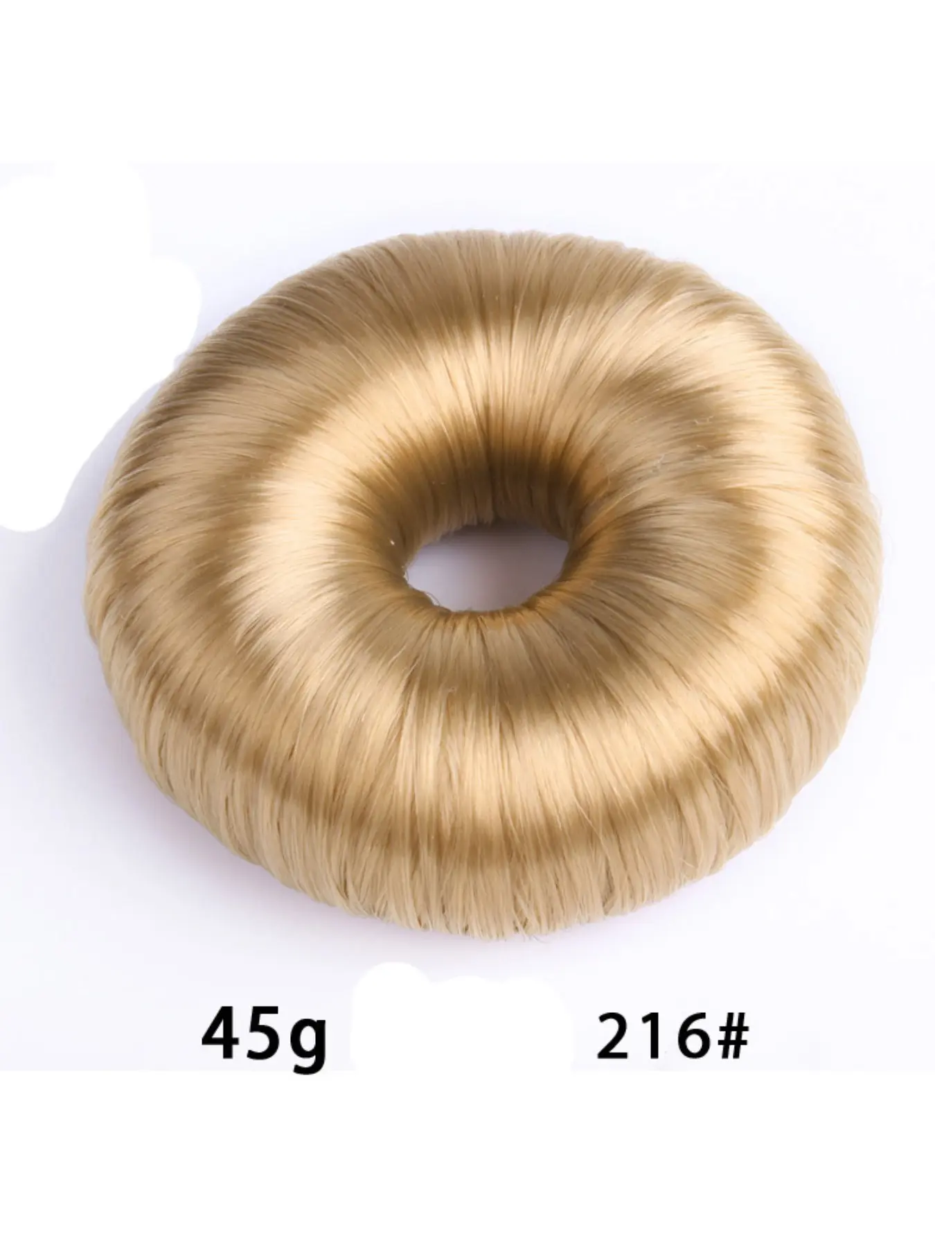 45g Korean Style Donut Hair Accessory, Cute Blossom Bun Hairstyling Tool, Synthetic Fiber Scrunchie, All-Season Casual Design, Scrunchies