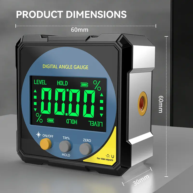 DELIXI Digital Magnetic Angle Finder with Dual Laser, 360
