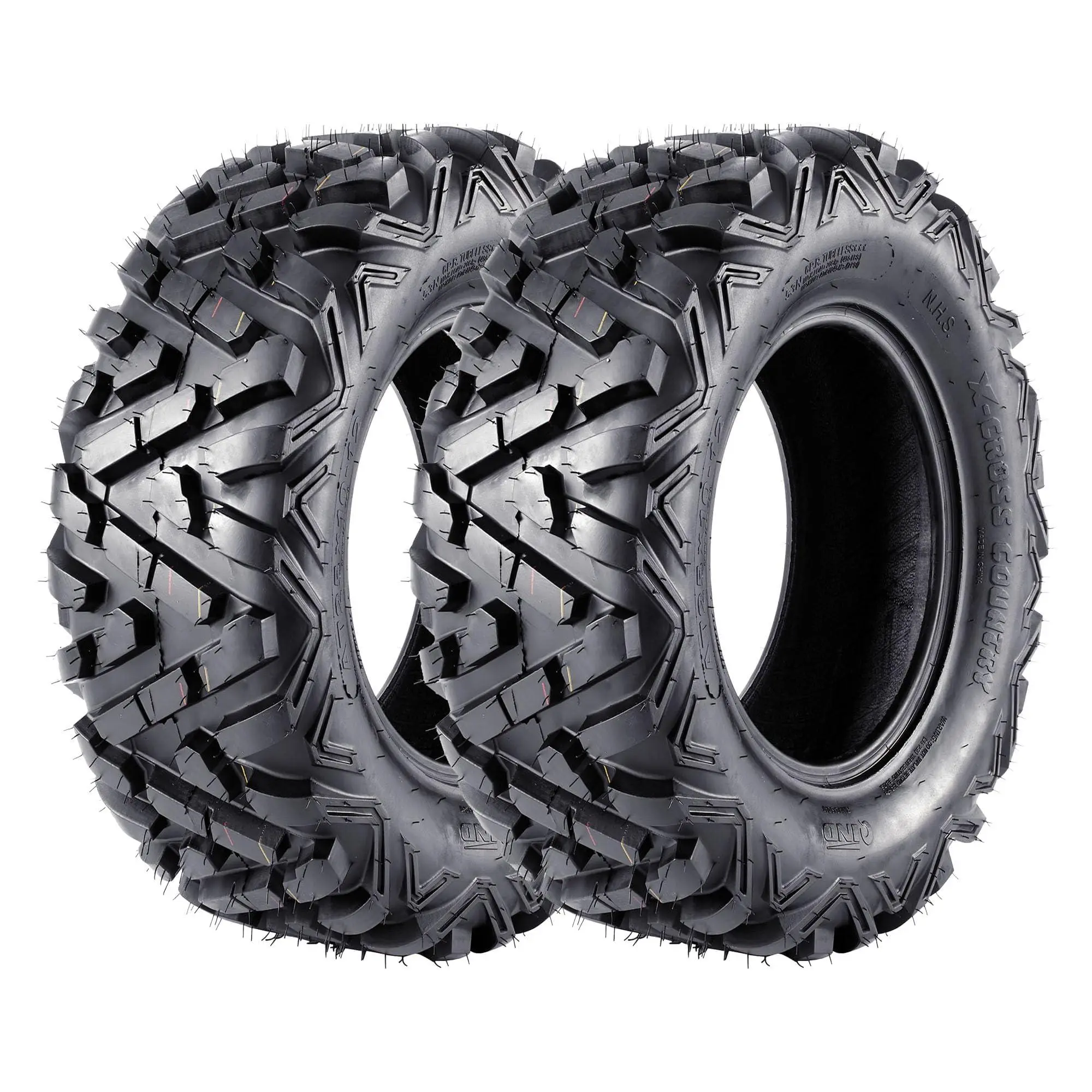 GARVEE ATV/UTV Tires 25 x 8-12, Set of 2 All-Terrain Tires 6PR QD518, Replacement Road Tire for Mud Sand Gravel Trail Riding, Off-Road Vehicles, Tubeless
