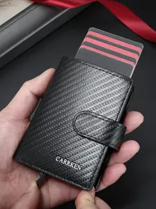 Men's Minimalist Carbon Fiber Card Holder, RFID Blocking Card Holder, Casual Trendy Versatile High-quality Daily Wallet