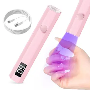 Mini Handheld UV Nail Lamp, Portable Rechargeable Nail Lamp with Dual Timer & Flash Cure for Gel Polish, Rhinestone Glue, Home DIY, Salon & Travel Use