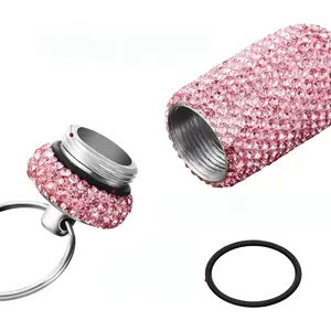Bling Bottle Keychain – Crystal Travel Case for Supplements or Makeup | Cute & Waterproof!
