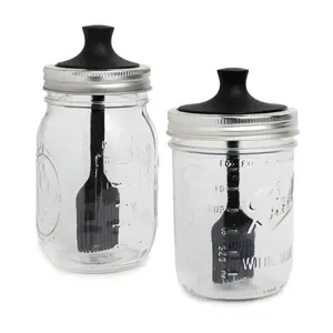 Jarware Silicone Basting Brush Lid Insert for Mason Jars