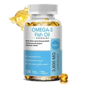 Daitea Omega 3 Fish Oil  with EPA & DHA,Supports heart and cardiovascular health,Supports brain health,120 Capsules