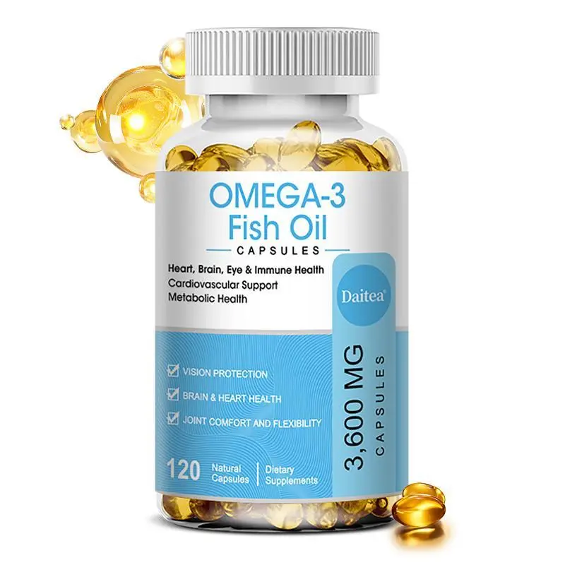 Omega 3 Fish Oil 3600 mg with EPA & DHASupports heart and cardiovascular health Supports brain health