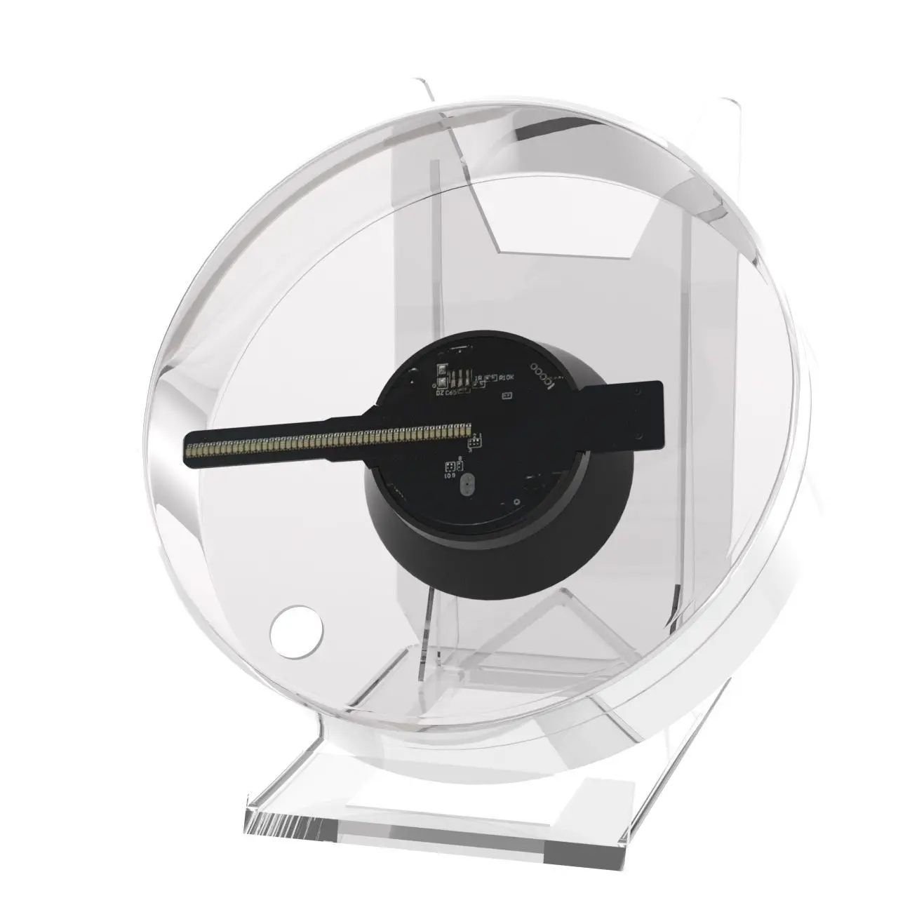 3D Hologram Fan Projector with Cover, 8.8cm Holograph, Bluetooth & WiFi, Remote & Mobile App Control, Holiday & Party Decor, Easter Gift Choice (Audio-Enabled)