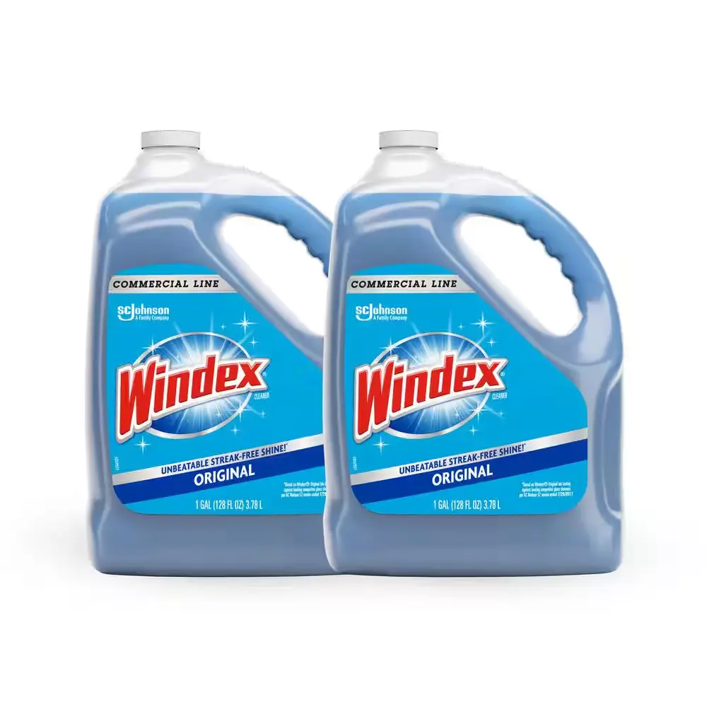 NEW Original Glass Mirror Cleaner Refill 128 oz. 2-PACK Fast Acting Clean Streak-free shine